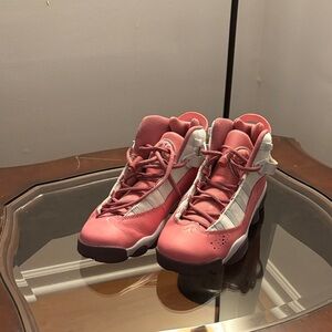 Jordan Pink and White Women's Sneakers